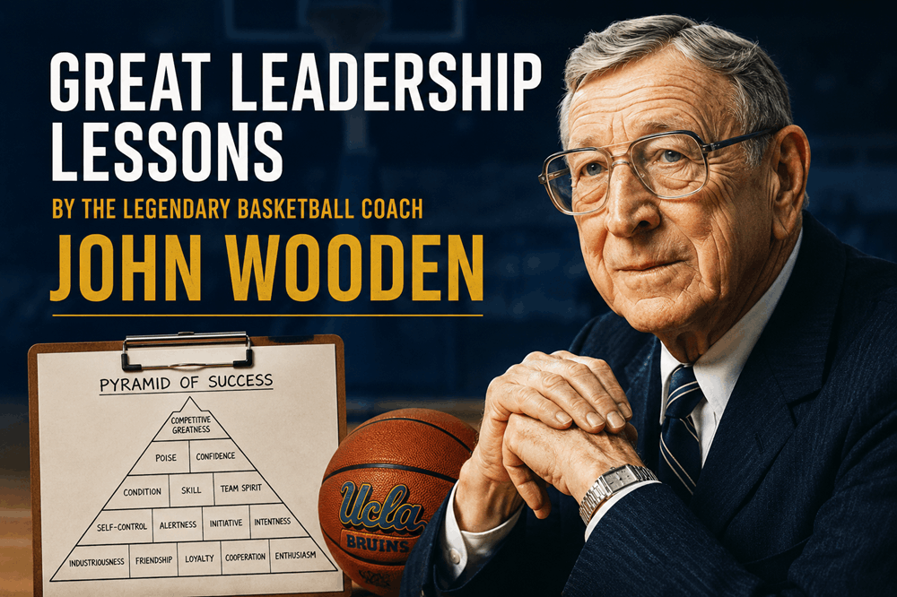 Great leadership lessons by the legendary basketball coach john wooden