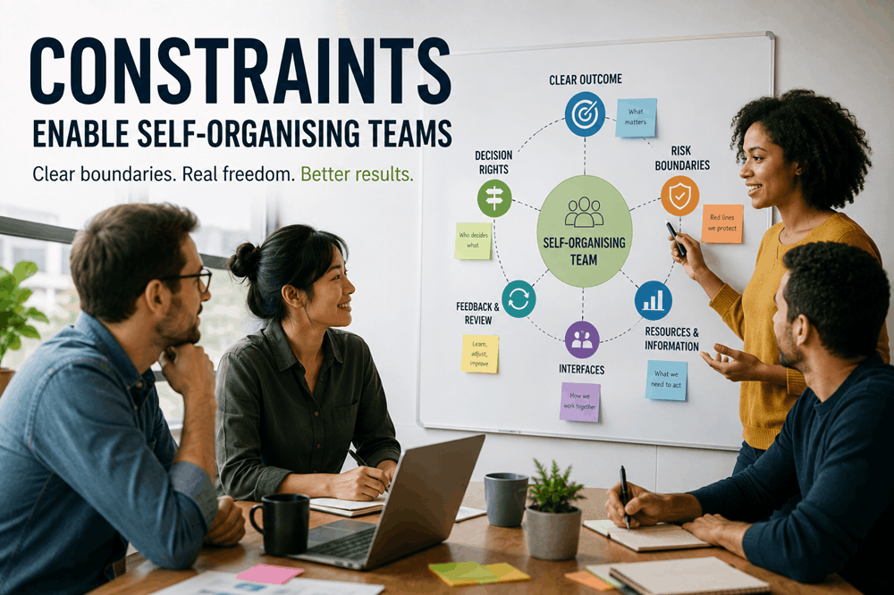 How to use constraints to enable self organising teams