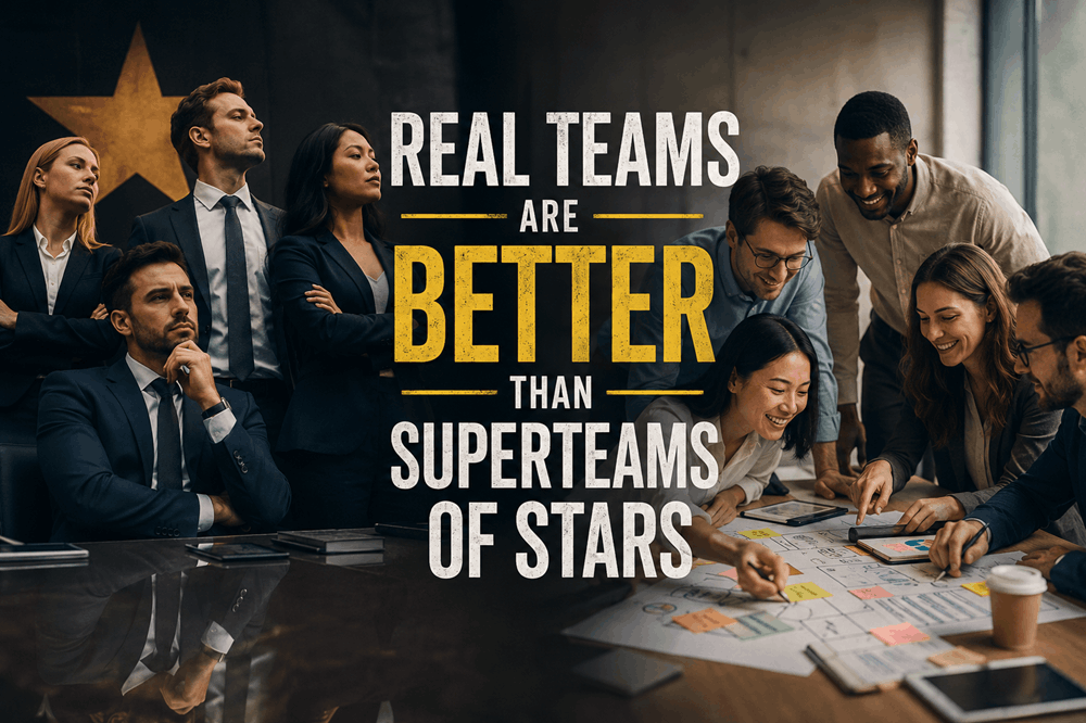 Real teams are better than superteams of stars