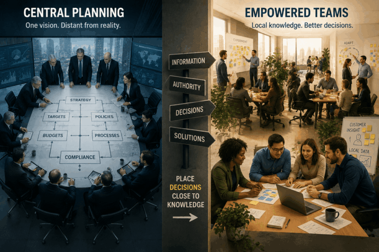 The problem with central planning and outdated organisational myths