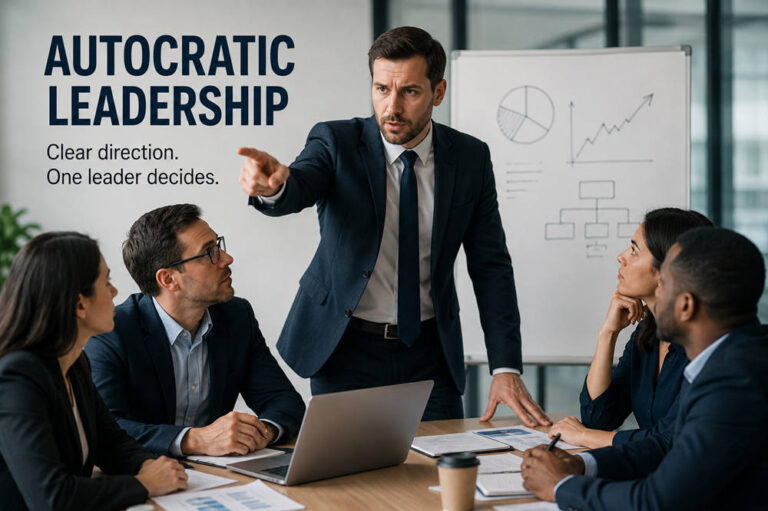 What is autocratic leadership