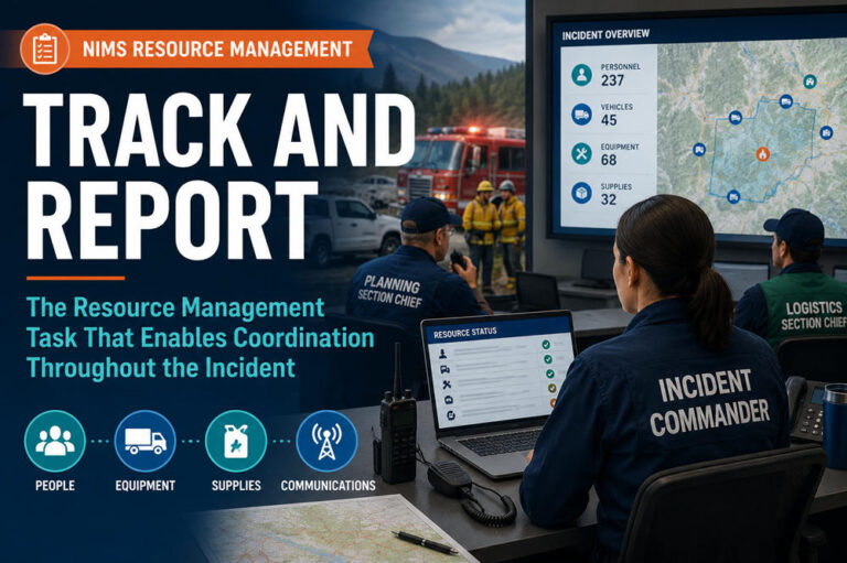 Which resource management task enables resource coordination throughout the incident