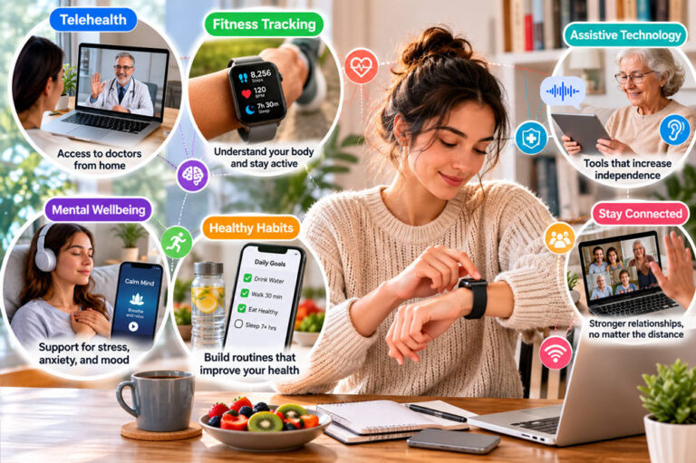 How has the development of technology positively affected our health and wellness