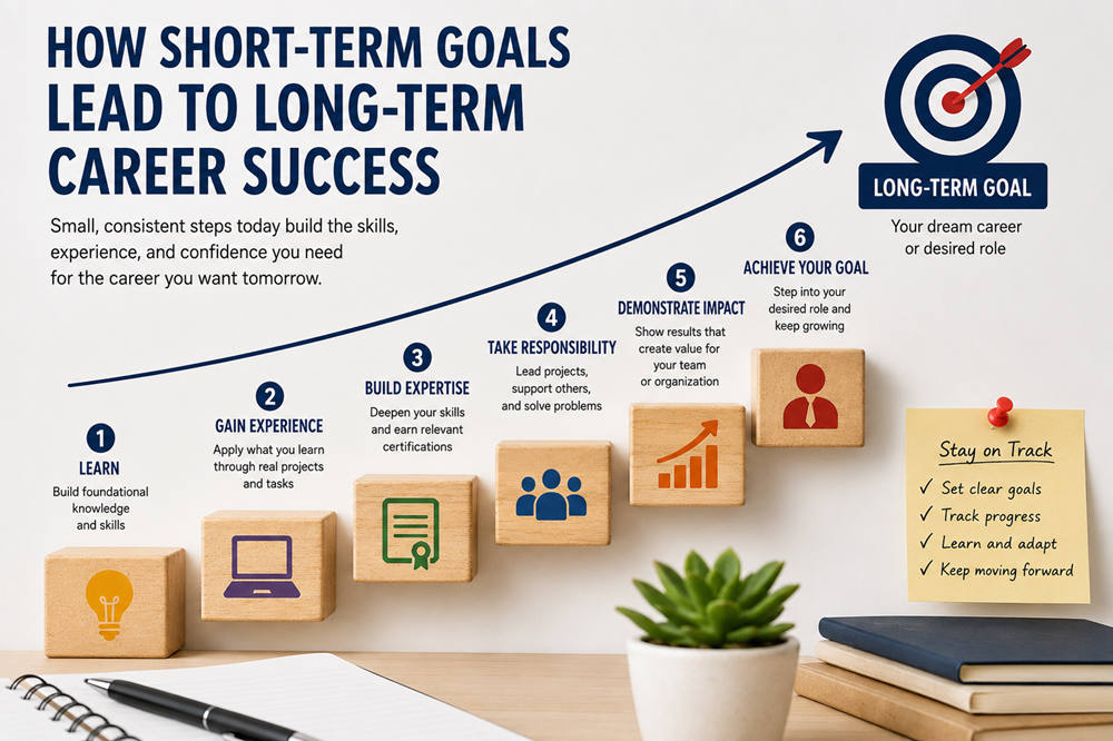 How short term goals can help you accomplish long term career goals