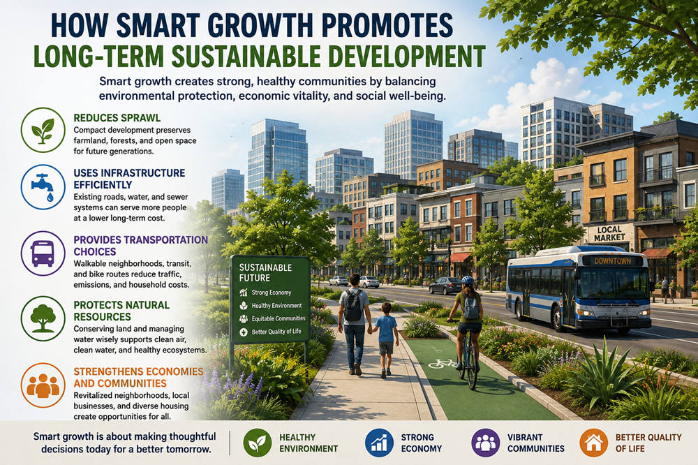 How smart growth promotes long term sustainable development