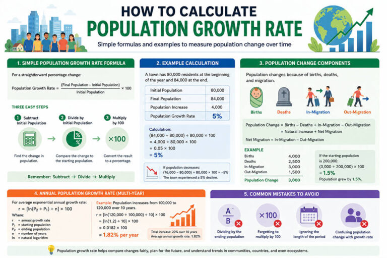 How to calculate population growth rate