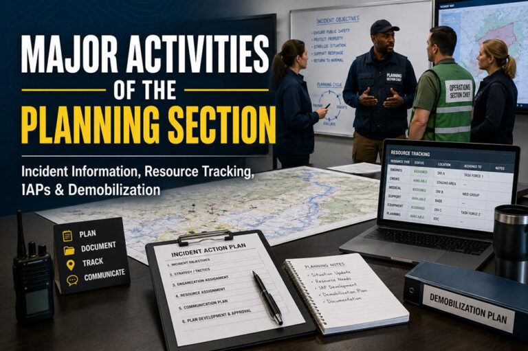Major activities of the planning section include