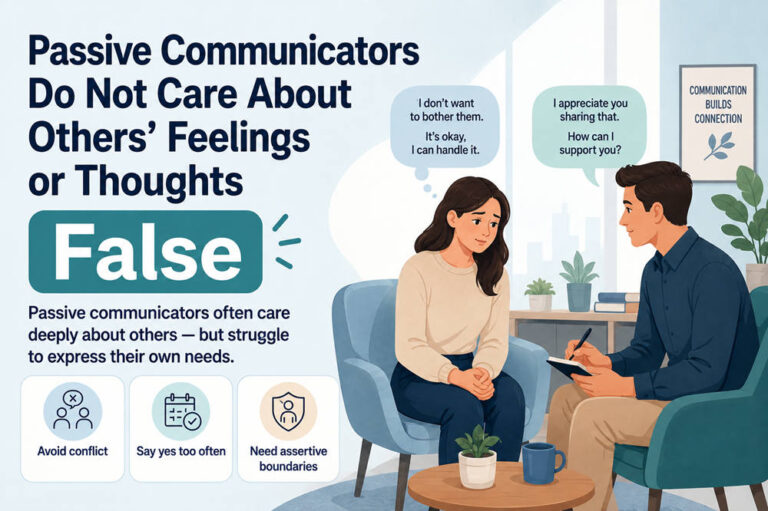 Passive communicators do not care about others feelings or thoughts