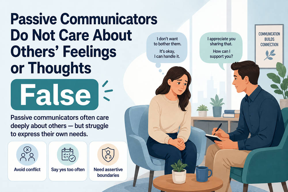 Passive communicators do not care about others feelings or thoughts