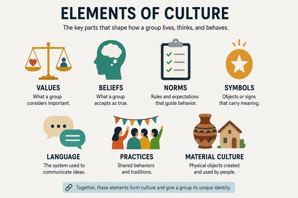 What are the elements of culture