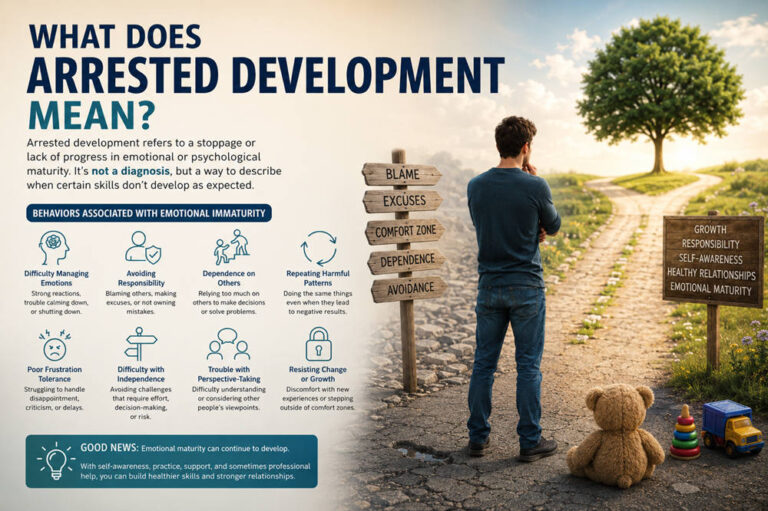 What does arrested development mean