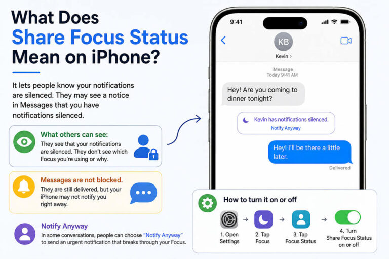 What does share focus status mean
