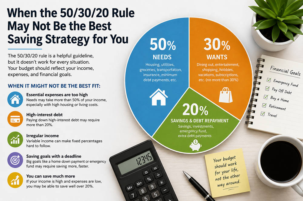 When the 50 30 20 rule may not be the best saving strategy for you