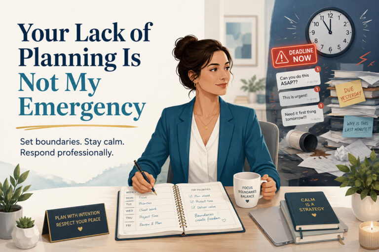 Your lack of planning is not my emergency